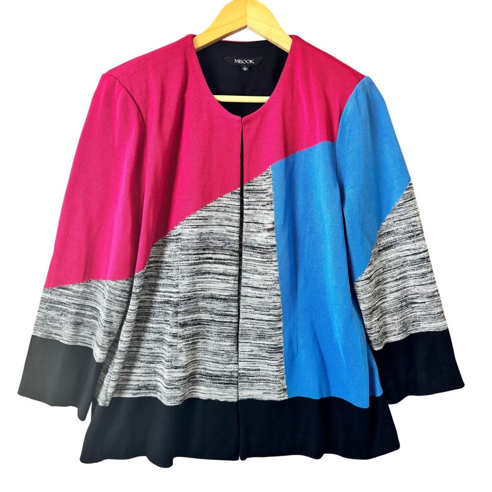 Misook Jacket Women’s Size Large Professional Career Office Work Colorblock